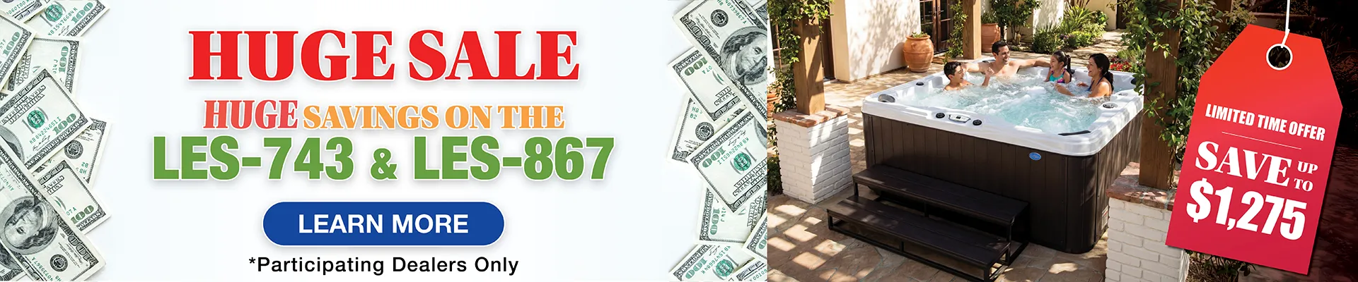 Calspas hot tub being used in a family setting - Valencia